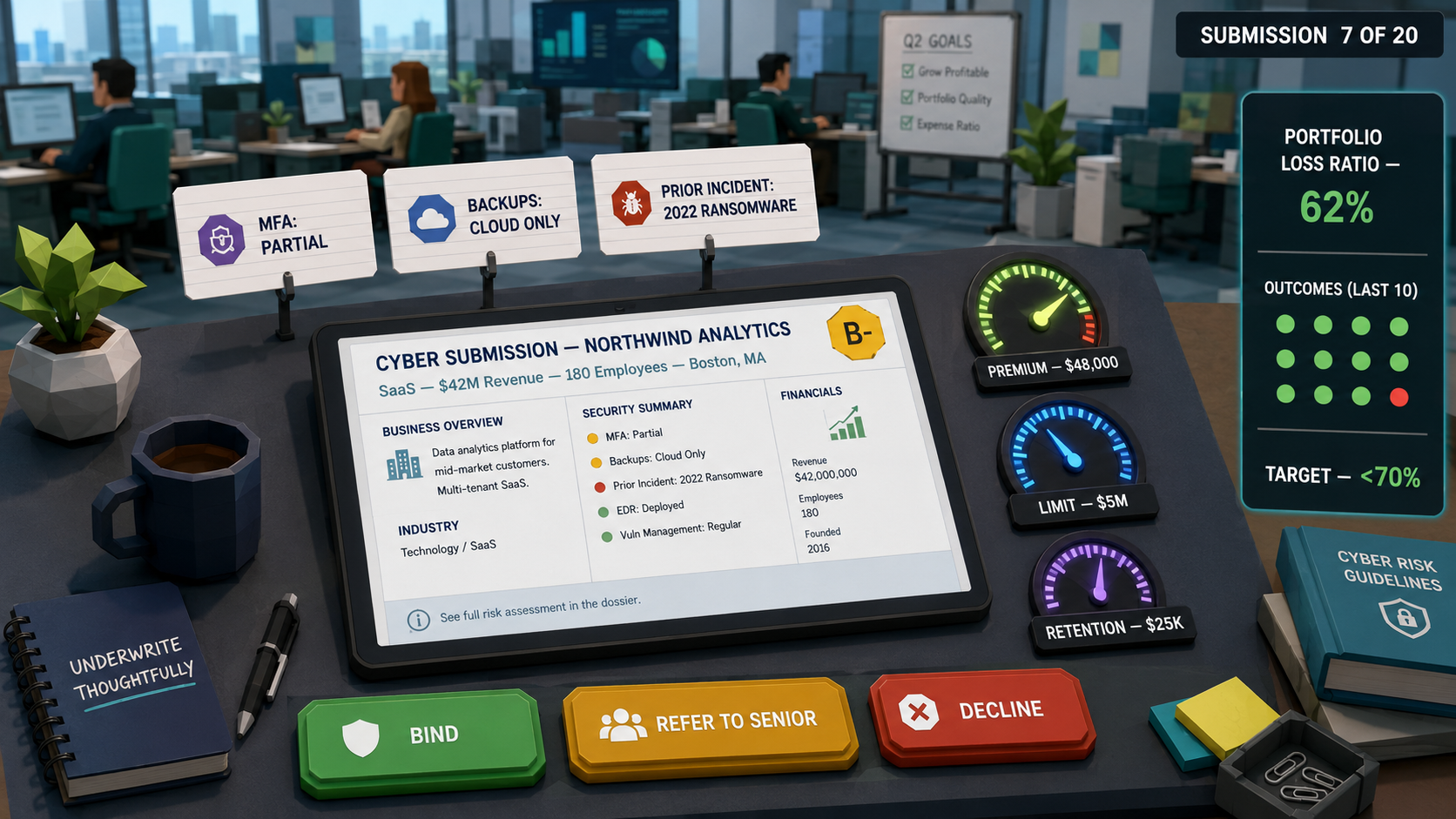 Underwriting Apprenticeship Simulators
