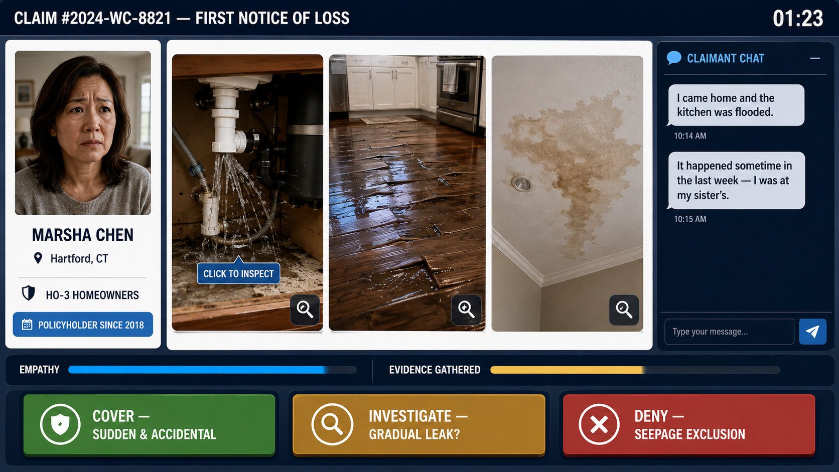 Claims Adjuster Decision Theater