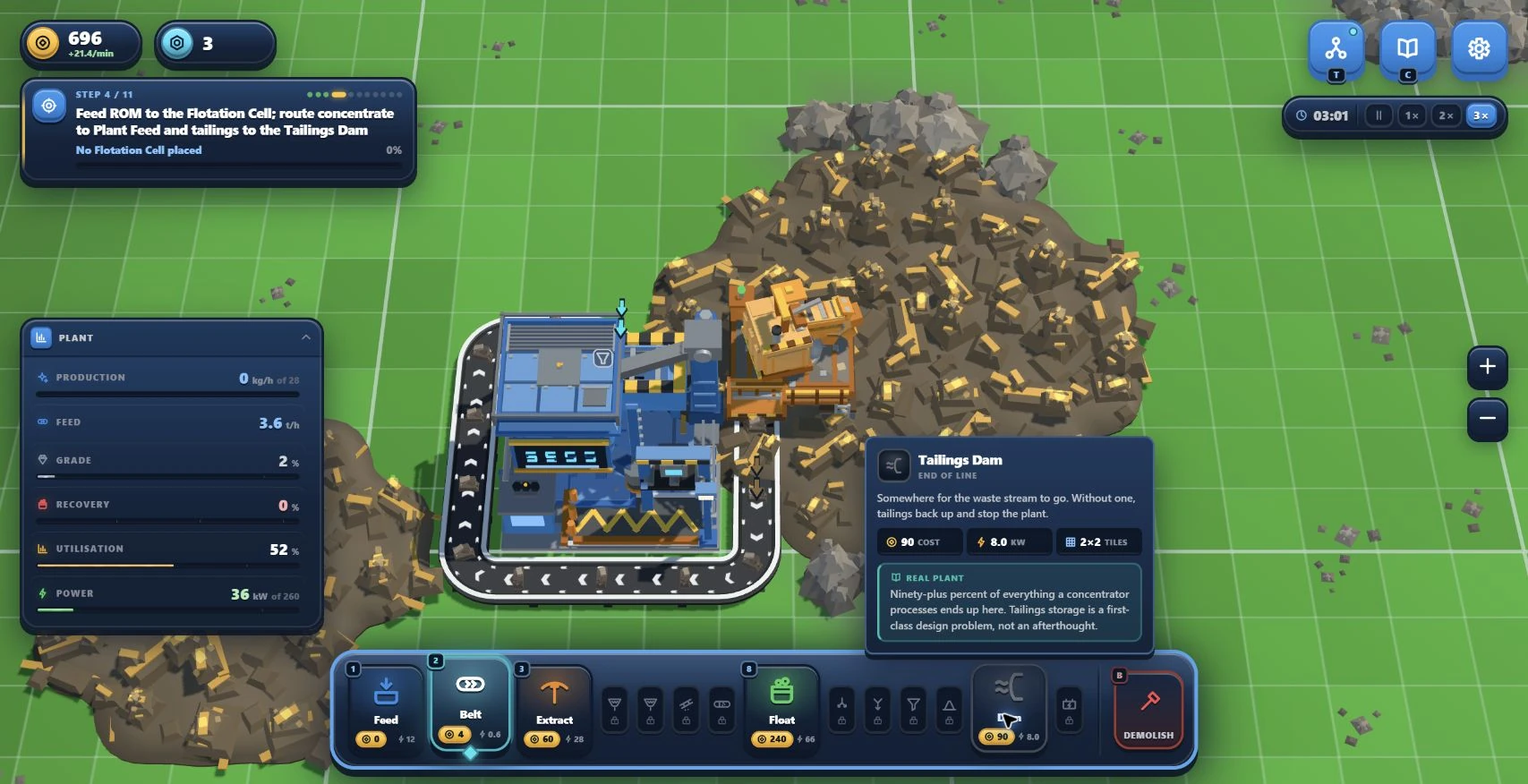 Mining Line: actual gameplay